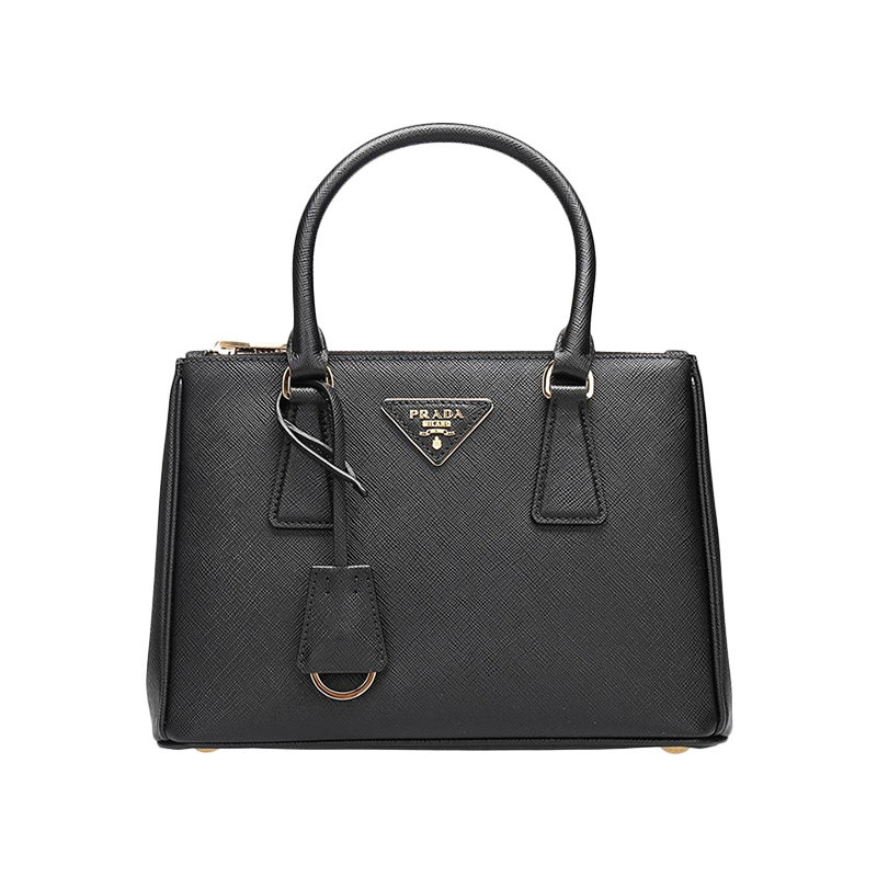 prada /普拉达经典logo牛皮手提包 奢批海外女士包袋