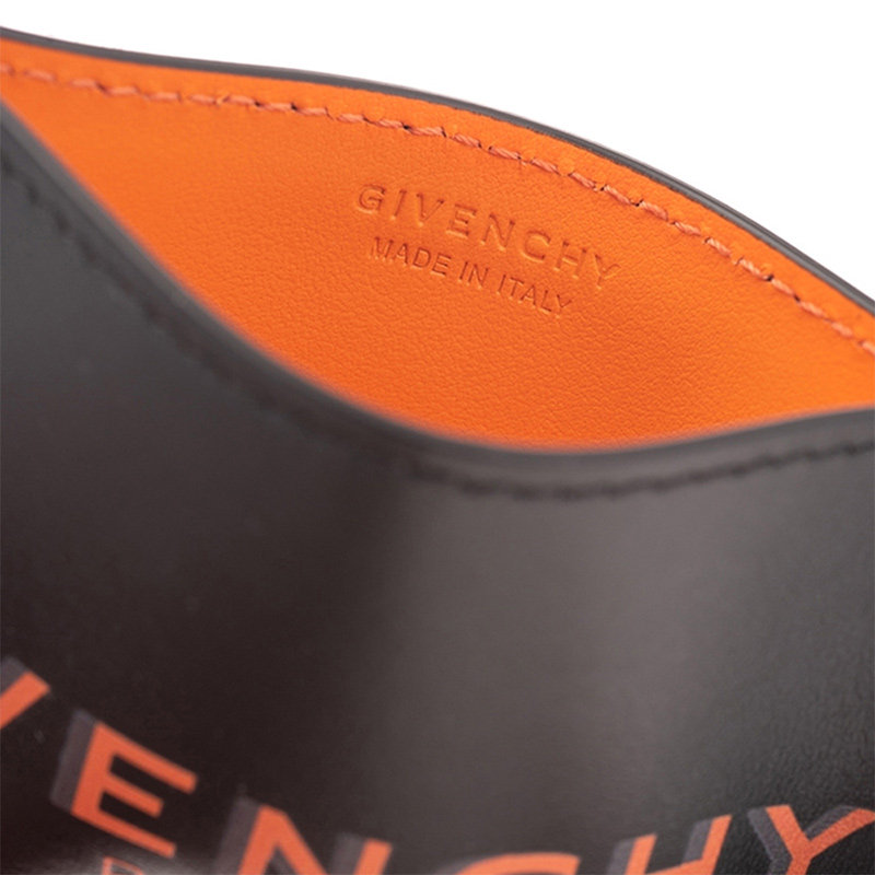 givenchy男士黑色品牌logo牛皮卡包 奢批海外钱包