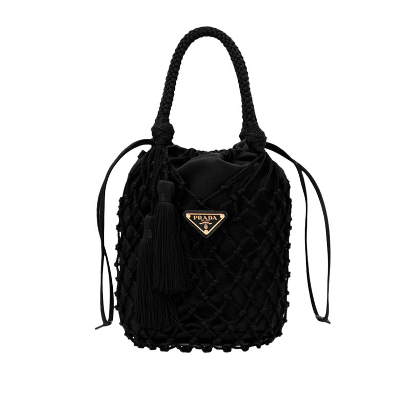 prada /普拉达女士黑色流苏小包包 奢批海外女士包袋