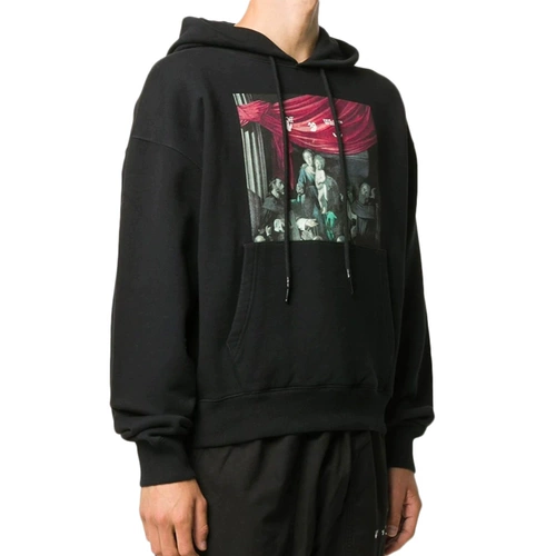 Демисезонный черный лонгслив, толстовка с капюшоном