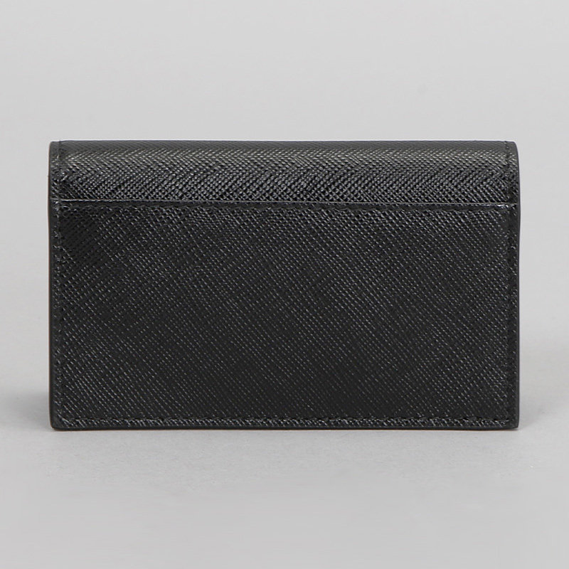 prada男包黑色金色徽标短款钱包 奢批海外钱包