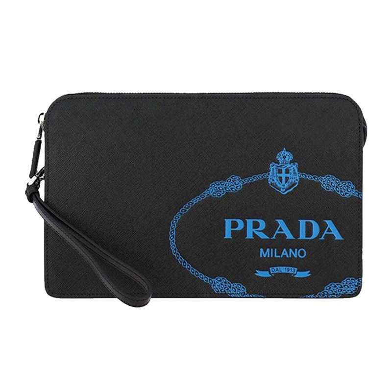 prada /普拉达男士字母logo手拿包 奢批海外男士包袋