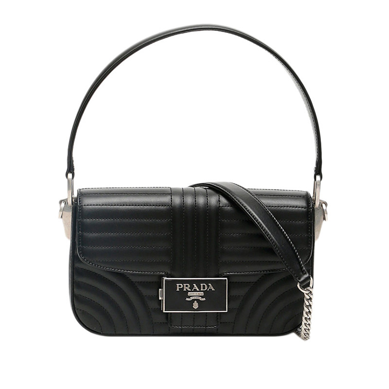 prada /普拉达女士黑色经典斜挎包 奢批海外女士包袋