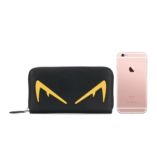 FENDI Классический кожаный длинный бумажник, маленькая сумка клатч