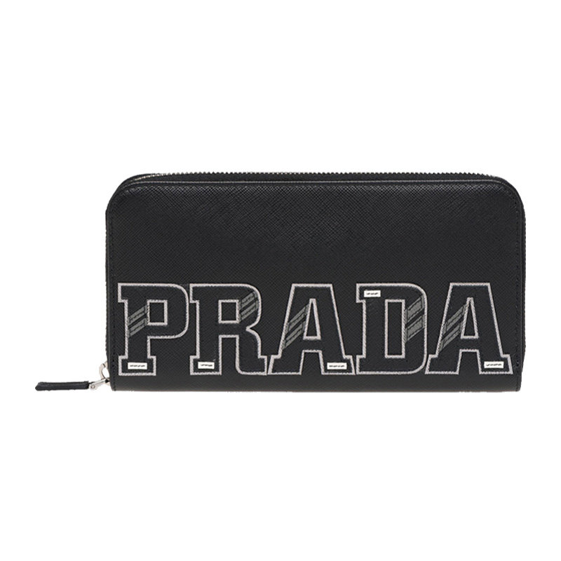 prada女包超大字母logo刺绣钱包 奢批海外钱包