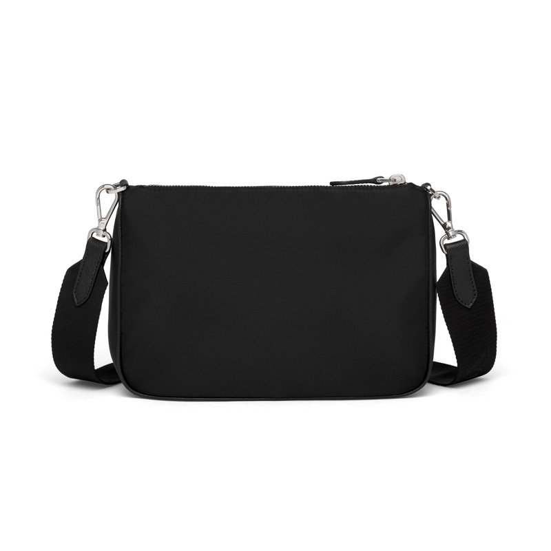 prada /普拉达女士黑色皮革斜挎包 奢批海外女士包袋