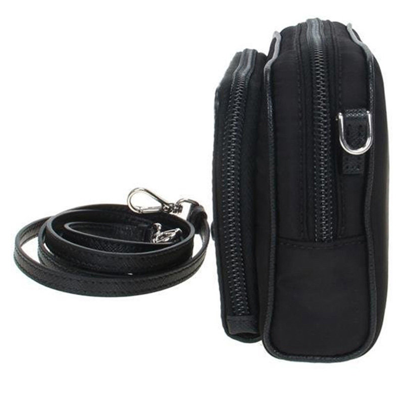 prada /普拉达女士黑色质感斜挎包 奢批海外女士包袋