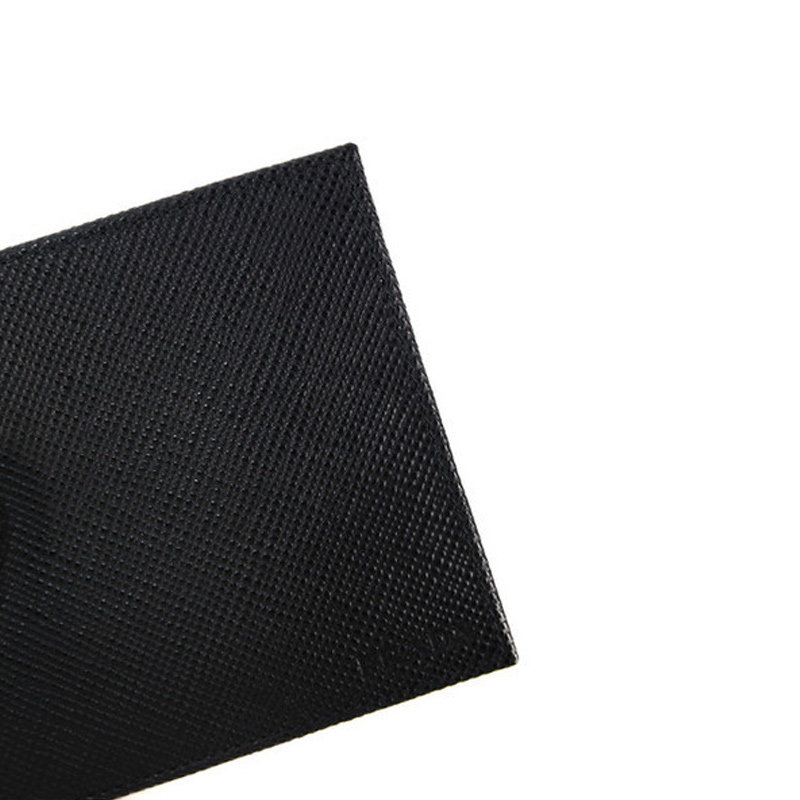 prada男包黑色皮革对折荔枝纹钱包 奢批海外钱包