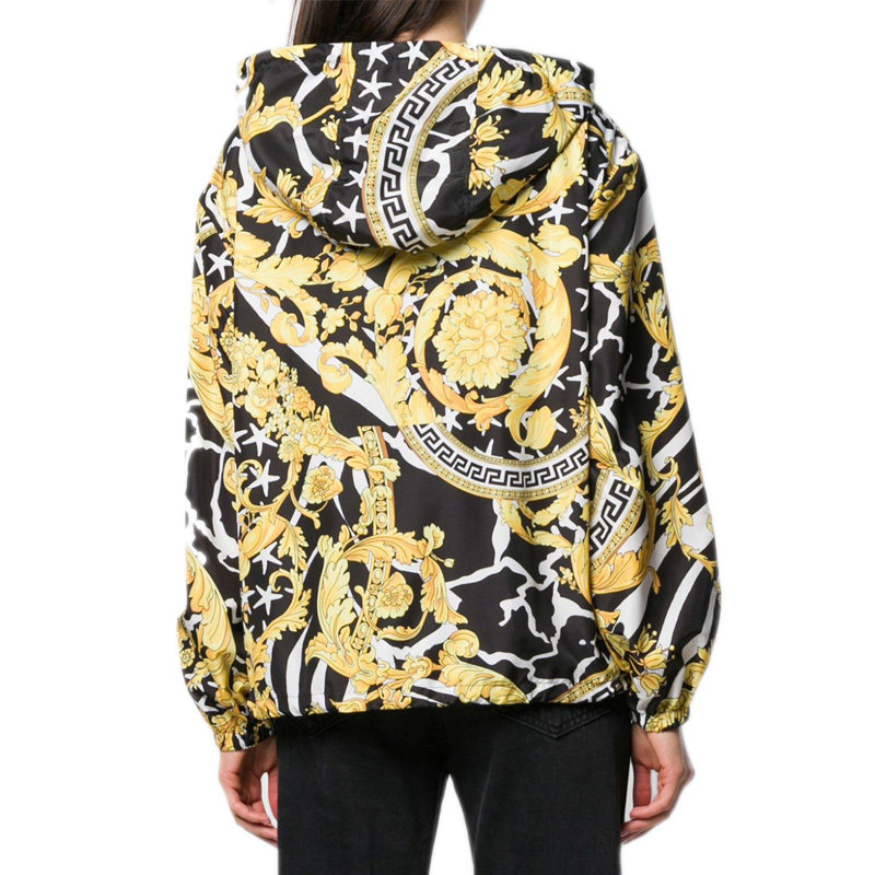 versace /范思哲女士拼色潮流夹克 奢批海外毛呢外套