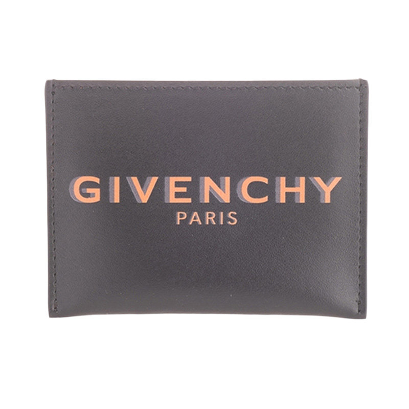 givenchy男士黑色品牌logo牛皮卡包 奢批海外钱包