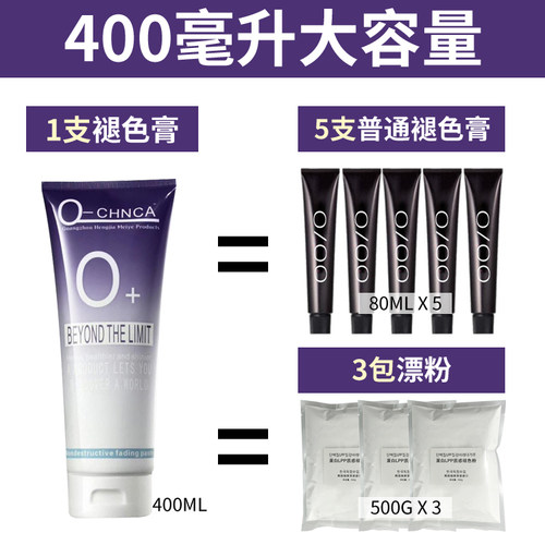 头发褪色膏白金色染发自己漂发剂漂粉加双氧理发店专用退黑不伤发 - 图1