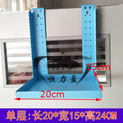 办公室置物架挂式收纳挂篮办公桌屏风工位悬挂花架铁艺架子单层 - 图2