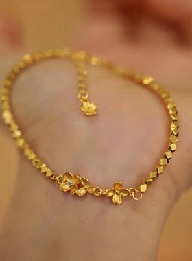 新中式国潮风繁花点钻花卉手链