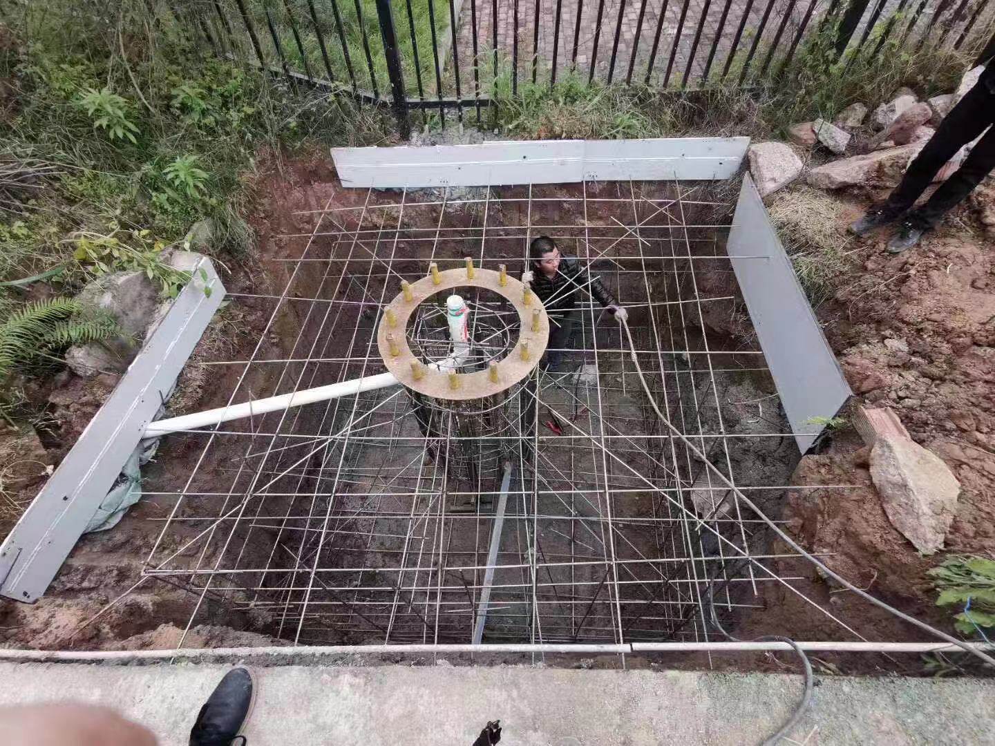 路灯杆地脚笼预埋件地笼基础配件监控立杆高杆灯景观灯道路八角杆