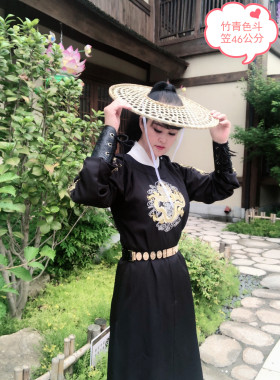 影楼魏晋风武侠cos写真斗笠帽