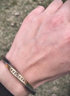 雷祖手镯|国风手作鏨刻莫比乌斯环道系青年五雷镯子男士源头批发