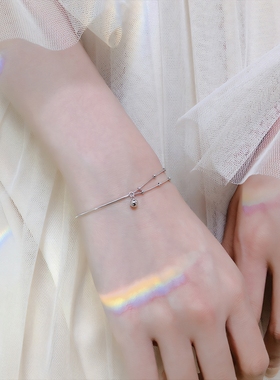 双层手链女夏2025新款正品女生高级感转运珠手环设计感不掉色手饰