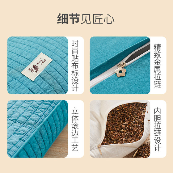 Full buckwheat skin pillow adult hard high pillow home neck protector