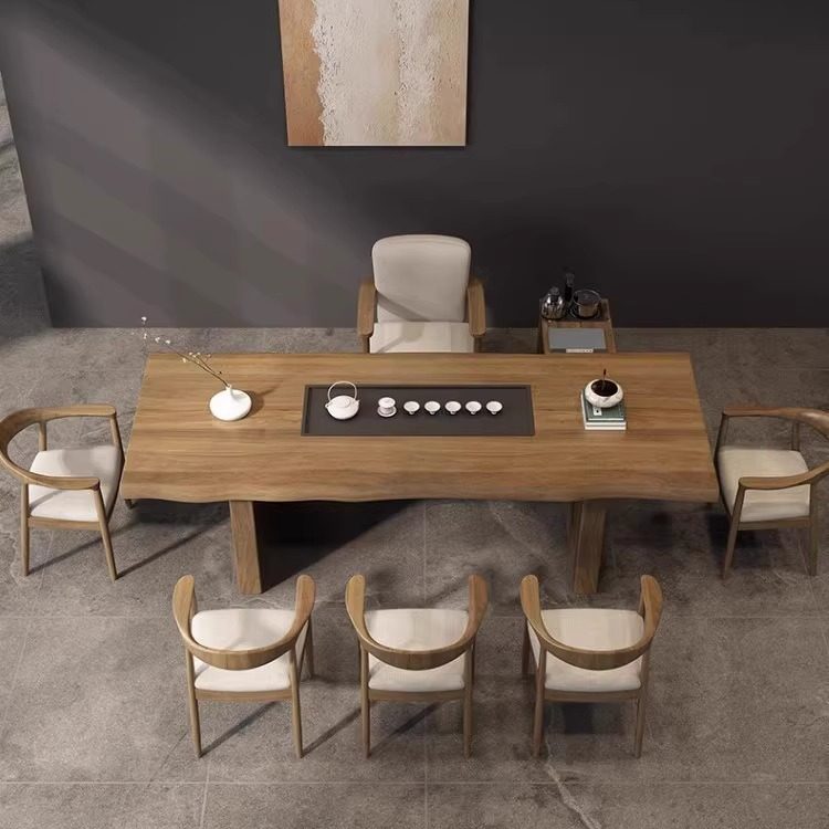 实木茶桌茶台一体泡茶桌椅组合现代简约办公室新中式茶台大板茶桌,淘宝优惠券,粉丝福利购,淘宝优惠卷