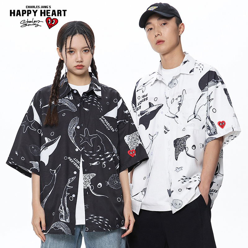  查尔斯桃心服饰衬衫