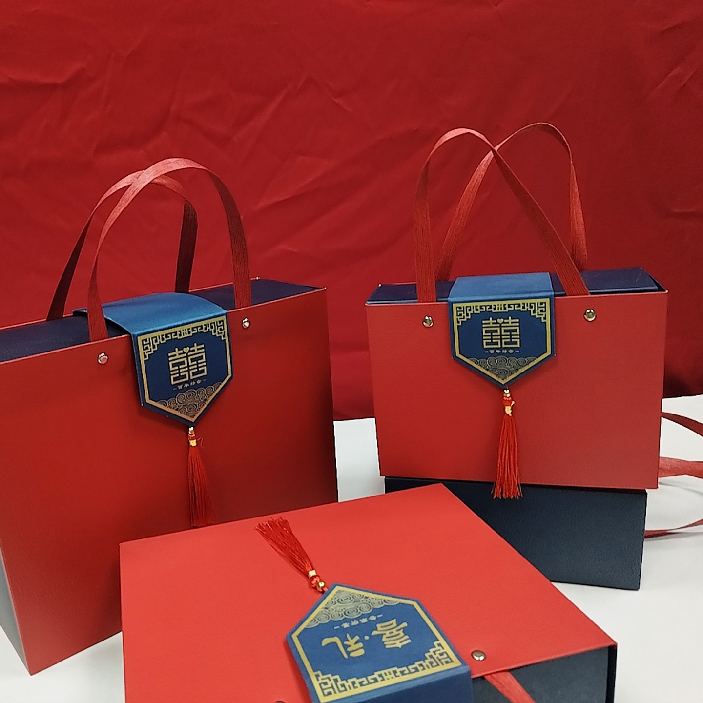 结婚订婚新款伴手礼空盒回礼盒中式喜糖盒乔迁过寿满月礼盒空盒子 - 图0