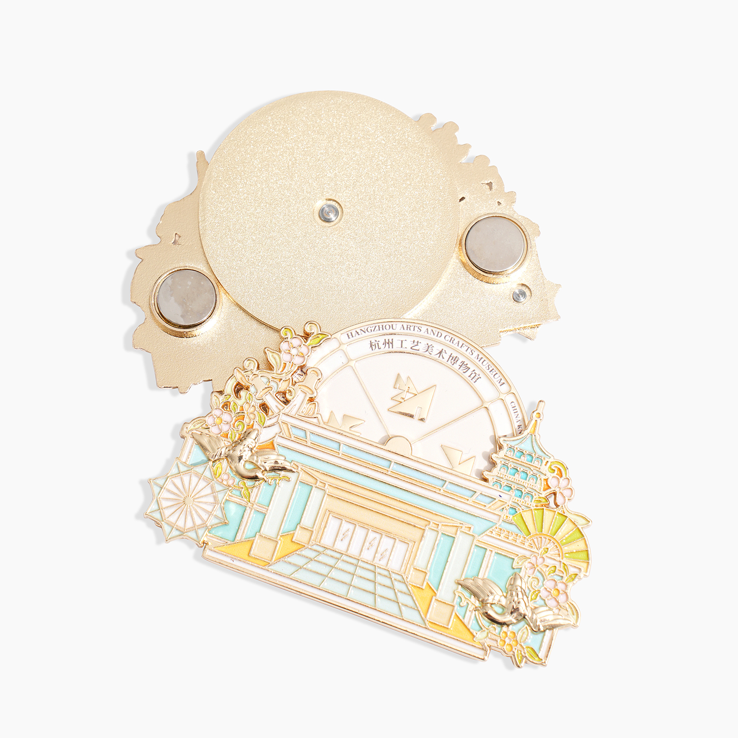 【杭州工艺美术博物馆】尽善尽美文创金属冰箱贴创意旅游纪念品