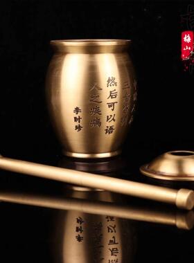 铜捣药罐摆件研磨中草药器具