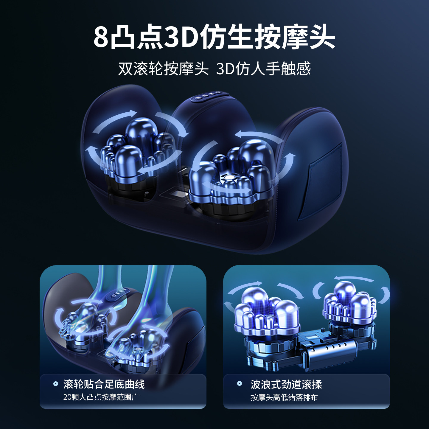 奥克斯小腿部按摩器揉捏按脚底足疗机全自动按摩足底疏通美腿神器,淘宝优惠券,粉丝福利购,淘宝优惠卷