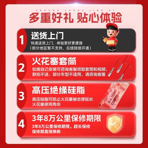 北京双铱金BJ20火花塞BJ40 BJ80勇士E系列BW007原装适配原厂BJ212 - 图0