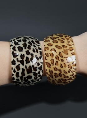 古早涩谷辣妹亚文化豹纹手镯