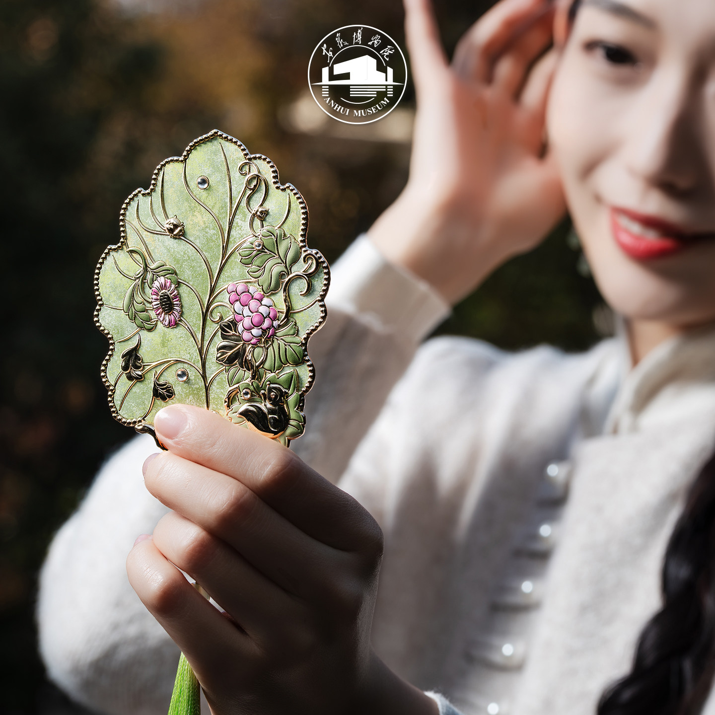 安徽博物院文创见春山镜梳套装随身镜古典中国风送女友礼物伴手礼