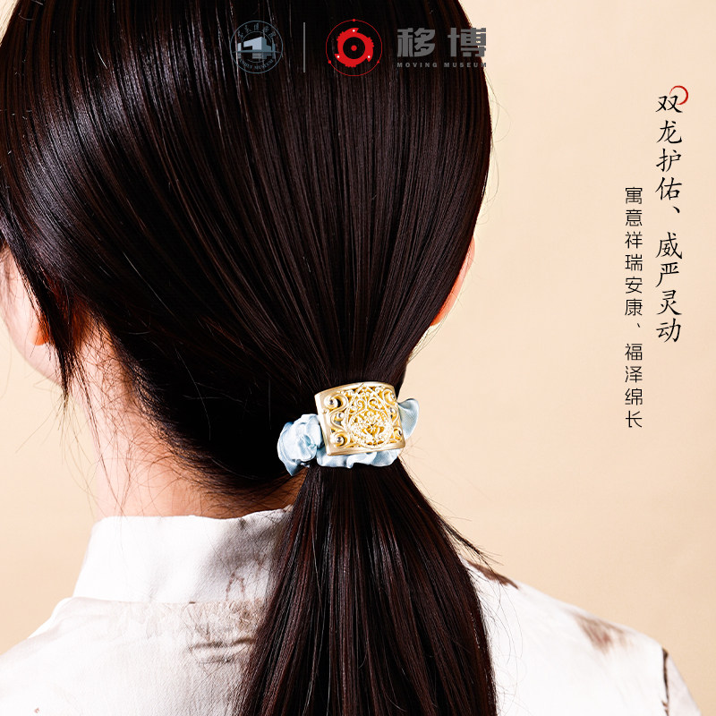 安徽博物院文创新中式金皖丝原创扎头发绳女高级感橡皮筋头绳发饰