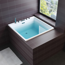 HEGII Hengjie Acrylic Small Embedded Bathtub Home Net Red Small Household Type Intelligent Thermostatic Heating Massage