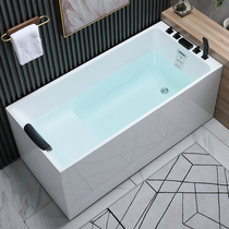 HEGII Hengjie small bathtub Home Small family Deep Deep Bubble Acrylic independent seated Supermini tub 1 1-1