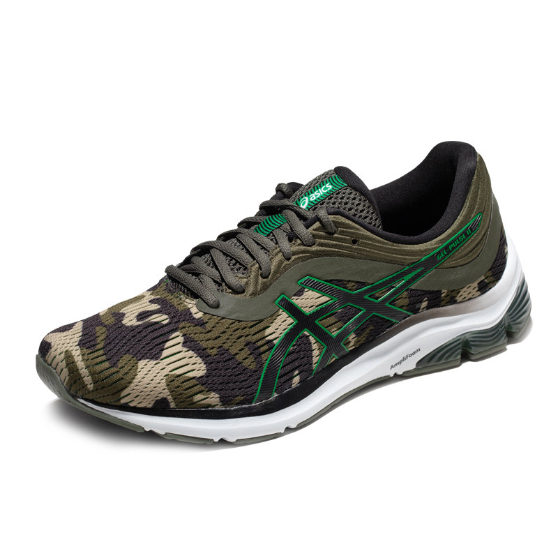 asics男迷彩缓震保护透气跑步鞋 ASICS海外跑步鞋