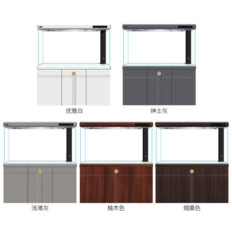 索一鱼缸客厅家用超白生态智能落地底滤2024新款隔断大型水族箱-图1