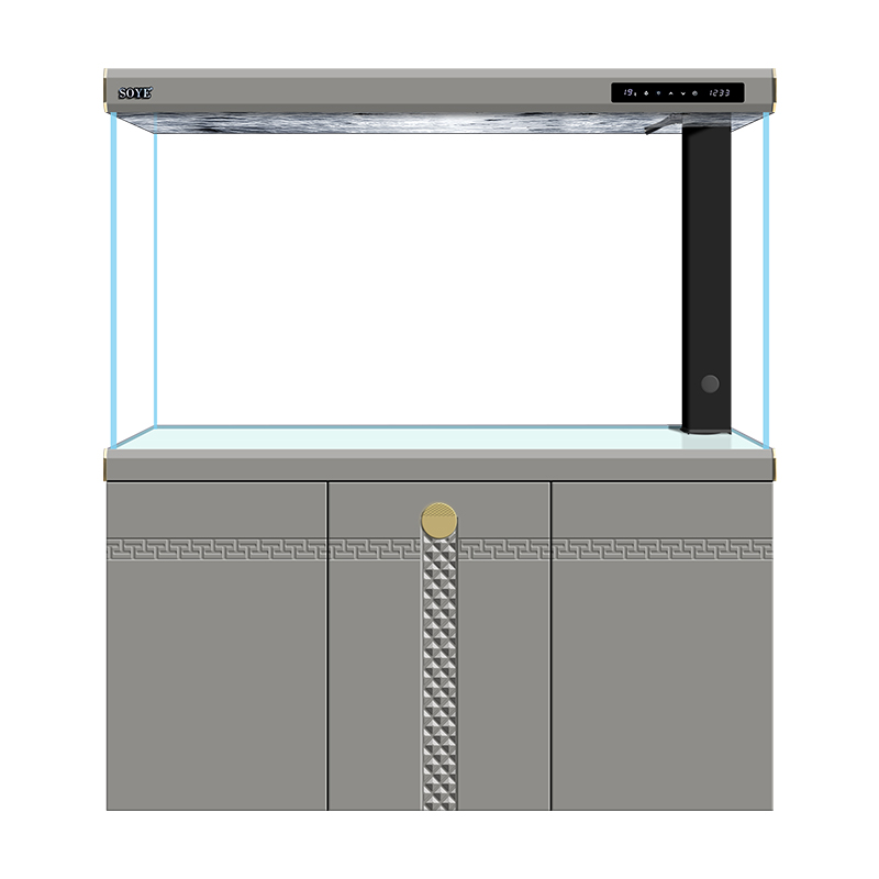 索一鱼缸客厅家用超白生态智能落地底滤2024新款隔断大型水族箱-图0