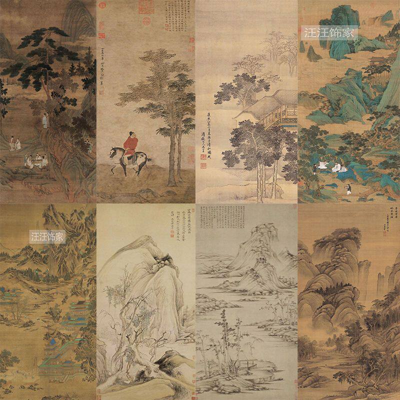 宋氏美学中式花鸟壁纸书房卧室壁画客厅背景墙纸茶室饭馆餐厅墙布,淘宝优惠券,粉丝福利购,淘宝优惠卷