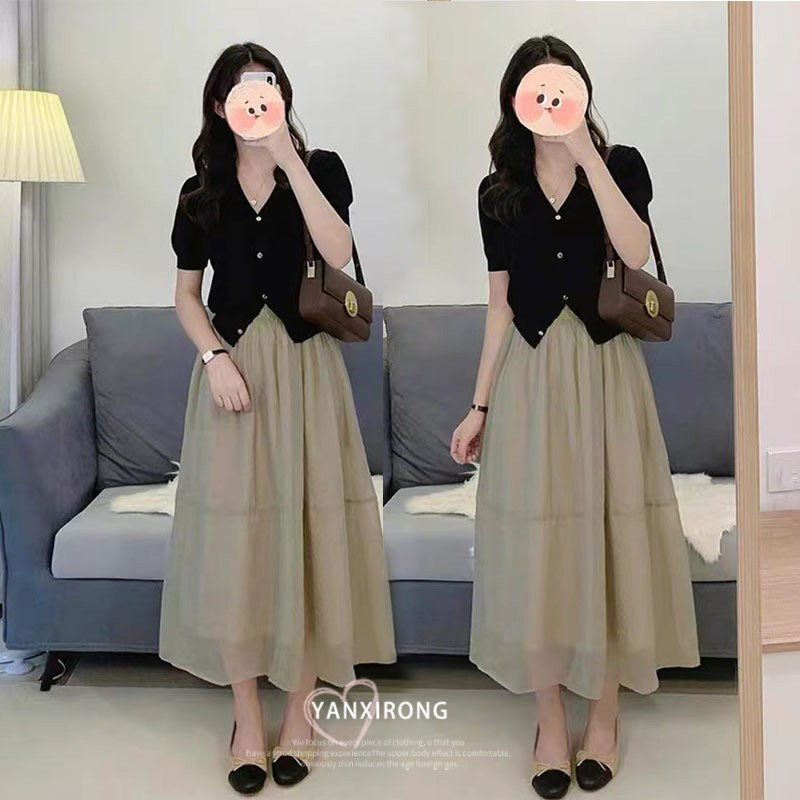 春夏装高级感时尚气质大码连衣裙 燕熙茸大码女装