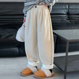 【口袋虎】儿童一体绒加厚老爹裤   券后22.9元包邮