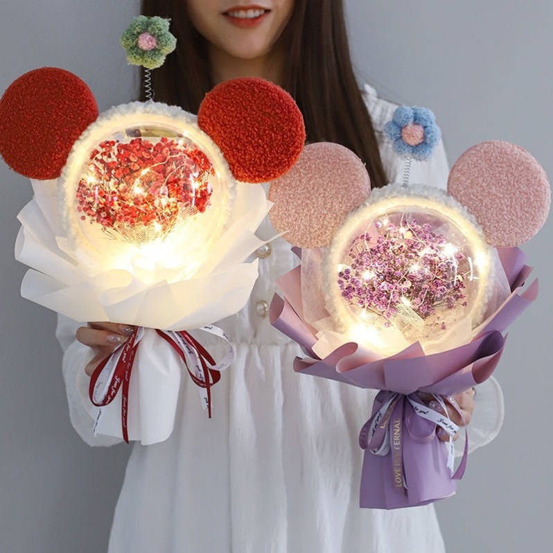 圣诞节礼物满天星永生花星黛露卡通花束生日礼物送女生朋友,淘宝优惠券,粉丝福利购,淘宝优惠卷