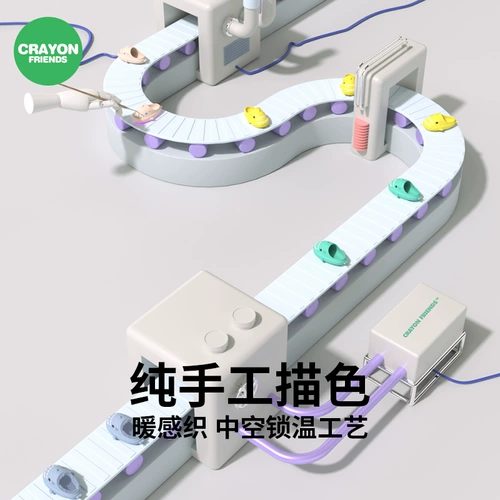 Акула, тапочки, зимняя мужская нескользящая плюшевая обувь для влюбленных, Южная Корея