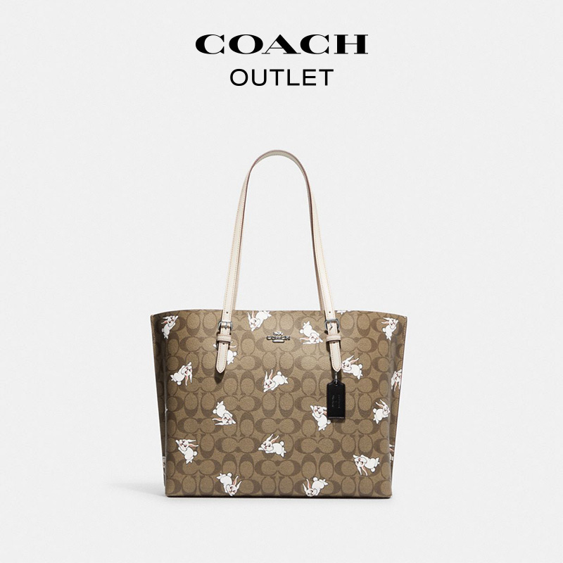 COACH/蔻驰奥莱大白兔经典标志MOLLIE托特包