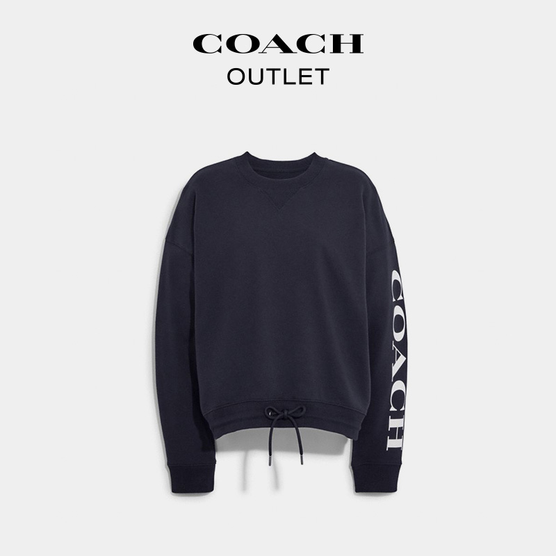 COACH/蔻驰奥莱女士基本款运动卫衣-图0