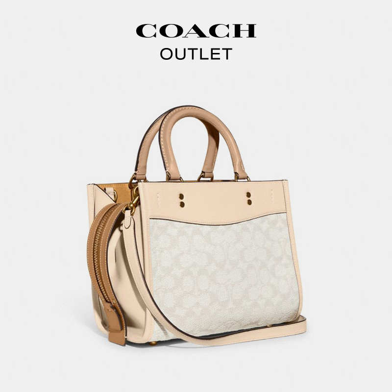 COACH/蔻驰奥莱女士经典标志提花织物ROGUE 25号手袋 - 图0