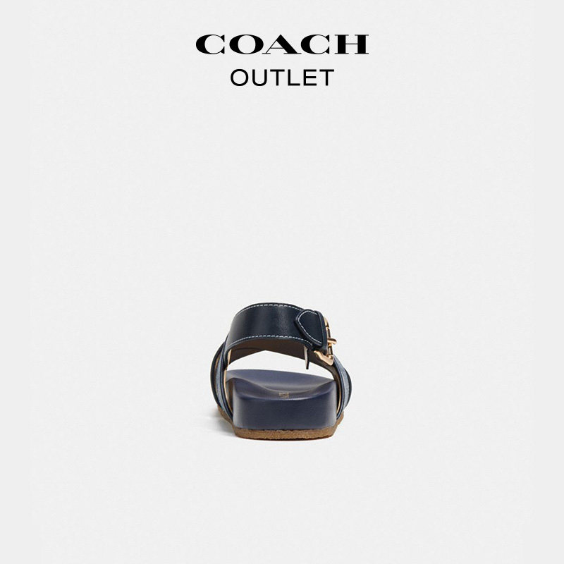 coach /蔻驰奥莱女士经典标志凉鞋 COACHoutlet时装凉鞋
