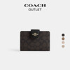 Coach Outlet Women's Presbyopia Medium Horn Zipper Wallet ID Bag Card Holder Coin Purse Portable