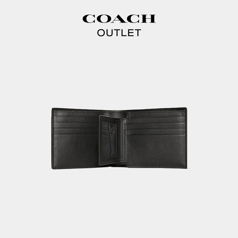 coach /蔻驰奥莱男包经典标志钱包 COACHoutlet钱包