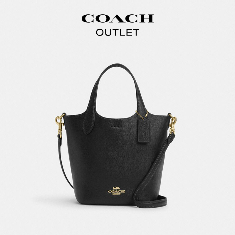 【新品】COACH/蔻驰奥莱女士HANNA水桶包手提斜挎包设计感通勤 - 图3