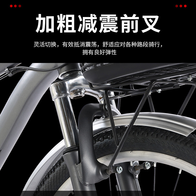 凤凰牌自行车男式轻便载人城市26寸通勤上班骑女大学生成人山地车 - 图1